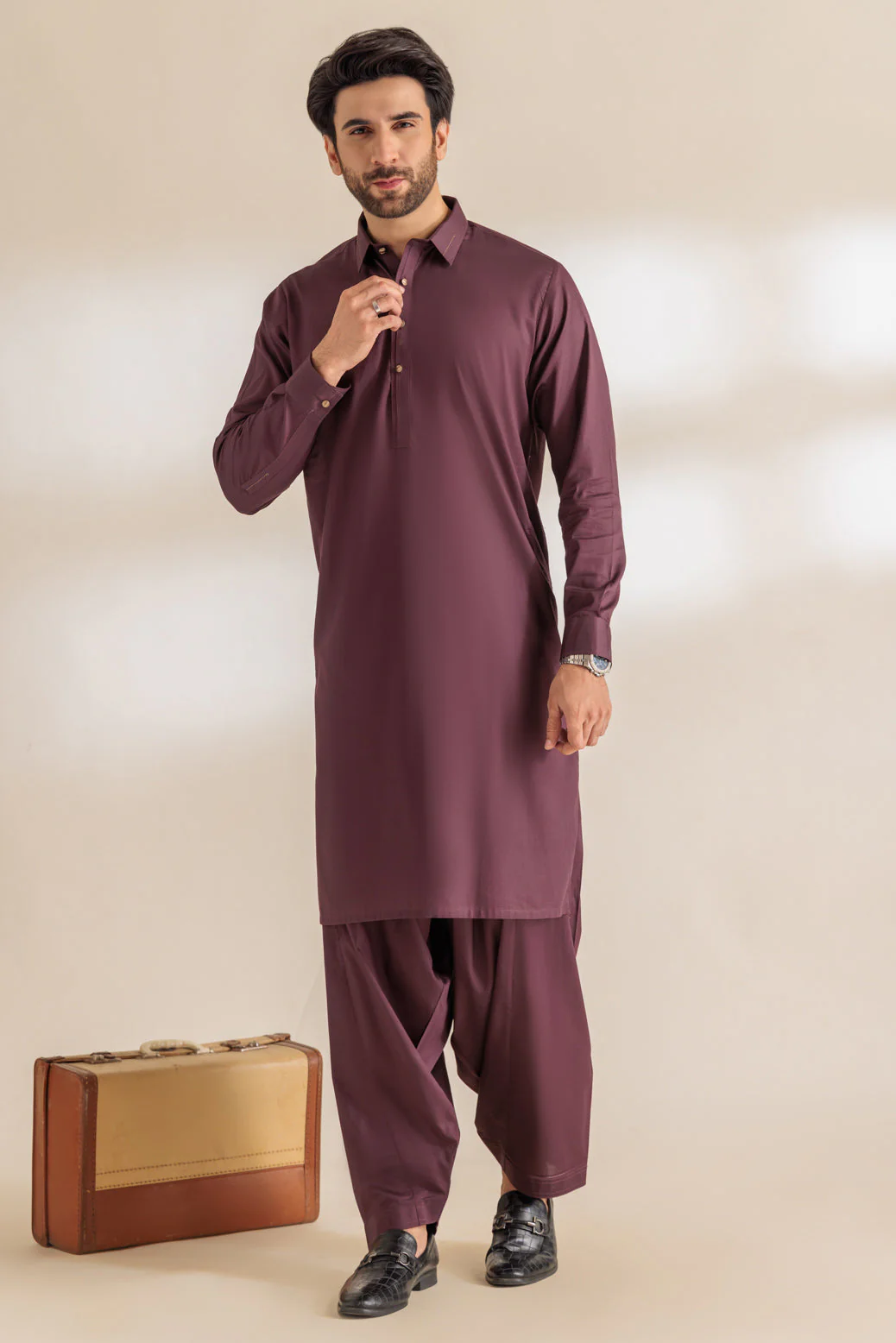 GRAPE-COTTON-KURTA SHALWAR - (KSRR24-005) - Image 3