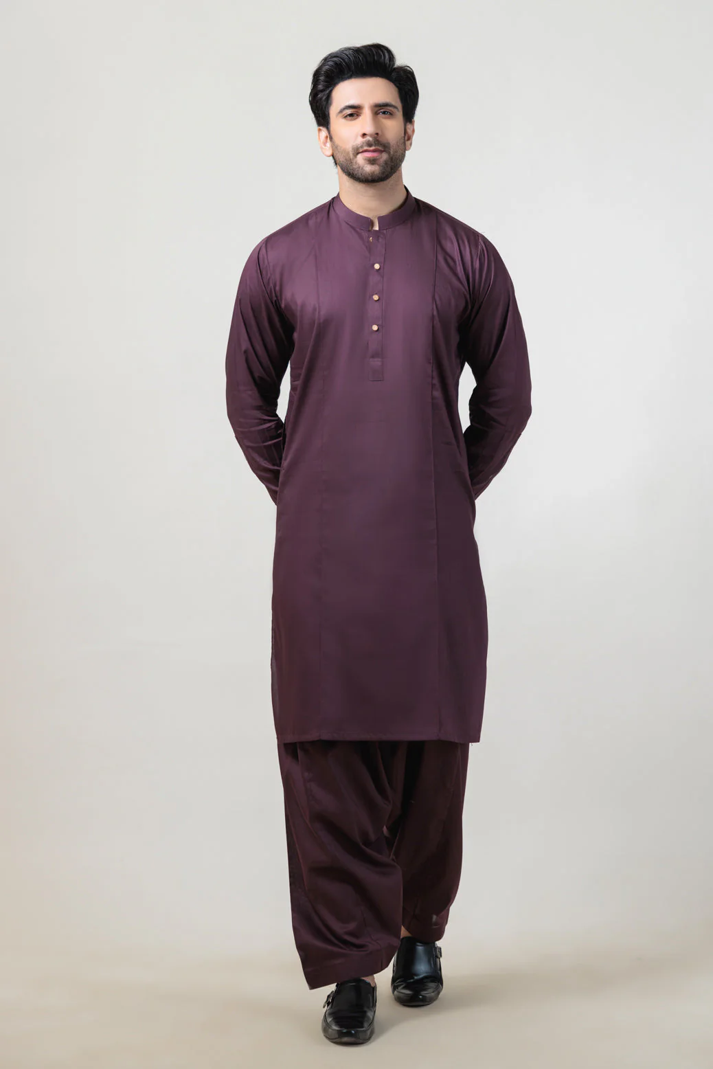 GRAPE-COTTON-KURTA SHALWAR - (KSRR24-016) - Image 4
