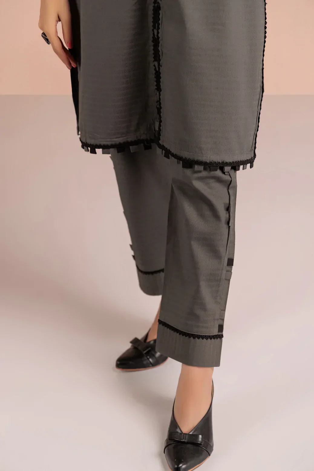 GRAY-DOBBY-2 PIECE-SUIT (WHS222P15) - Image 5
