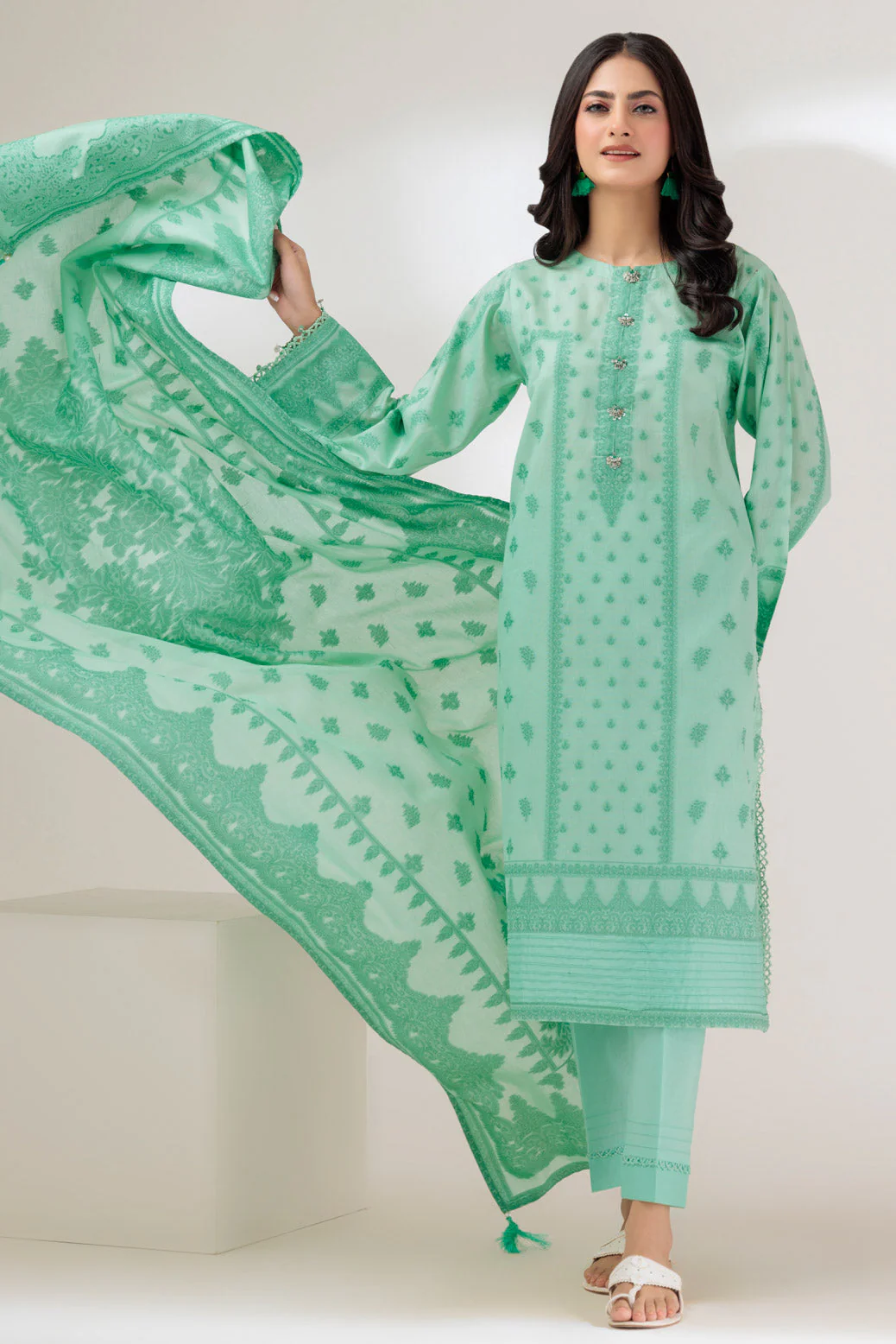 GREEN-DYED JACQUARD-3 PIECE (JRS233P17) - Image 4