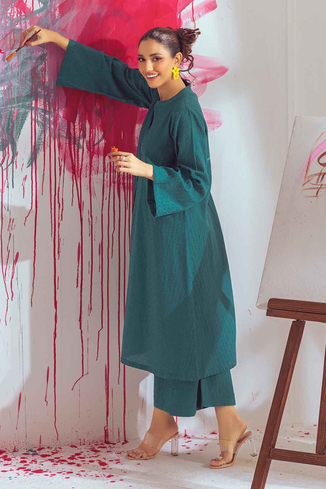 GREEN-JACQUARD-2 PIECE (PWA6232P01) - Image 2