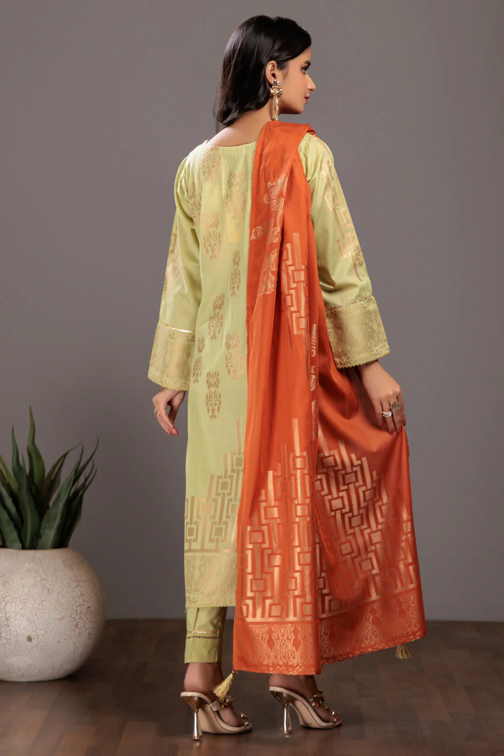 GREEN-JACQUARD-3 PIECE (JAS233P12) - Image 5