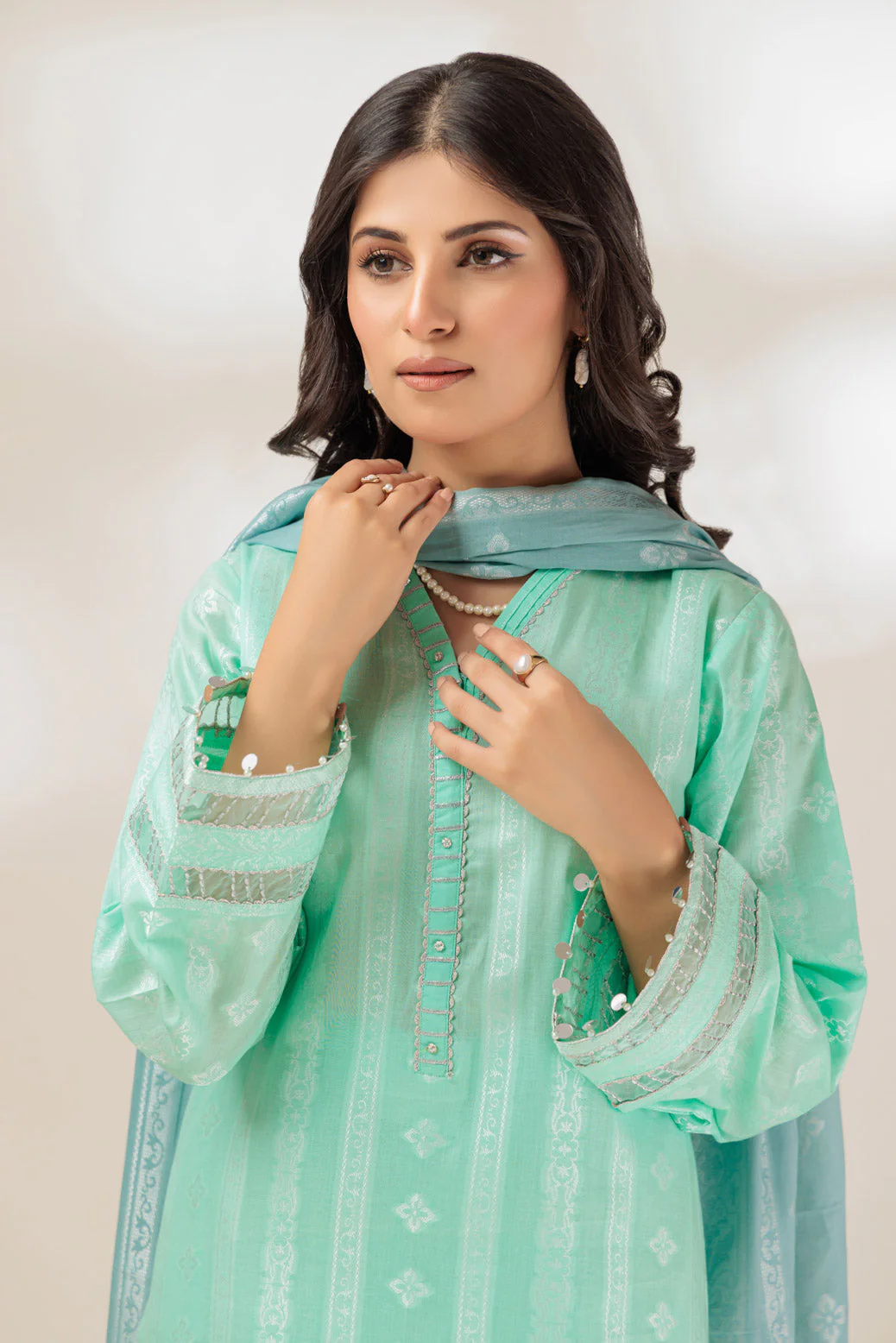 GREEN-JACQUARD-3 PIECE (JAS233P33) - Image 2