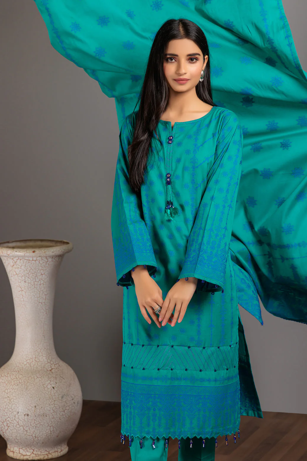 GREEN-JACQUARD-3 PIECE (JRS233P04) - Image 2