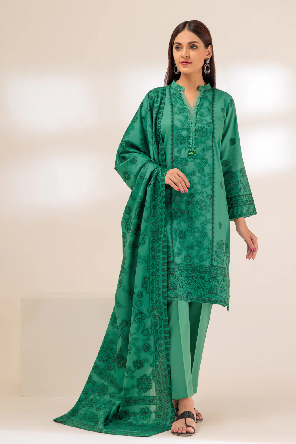 GREEN-JACQUARD-3 PIECE (JRS233P10) - Image 2