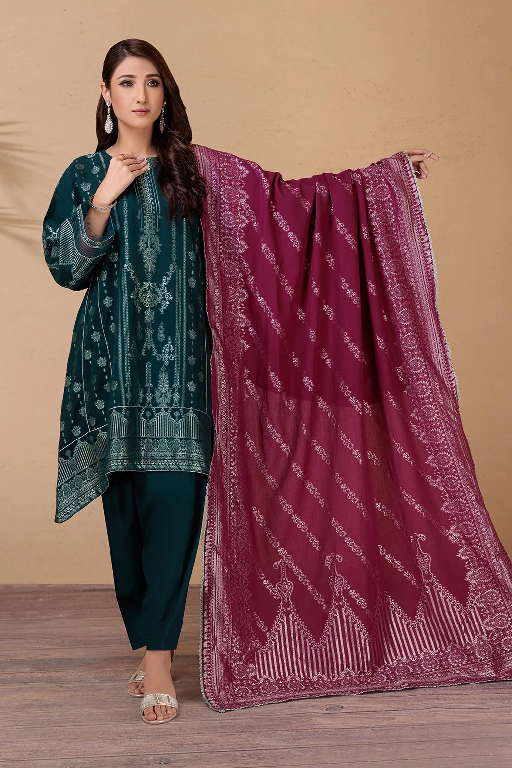 GREEN-JACQUARD-3 PIECE (PWJ1233P07) - Image 4