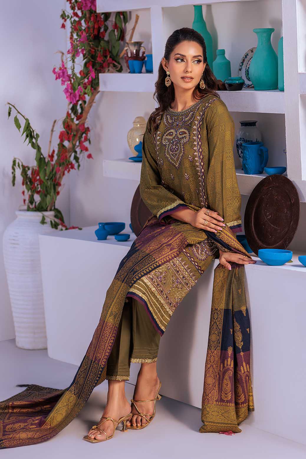 GREEN-JACQUARD-3 PIECE (PWS5233P28) - Image 2