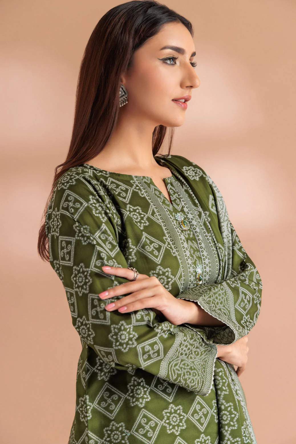 GREEN-JACQUARD-3 PIECE (SJ1243P04) - Image 2