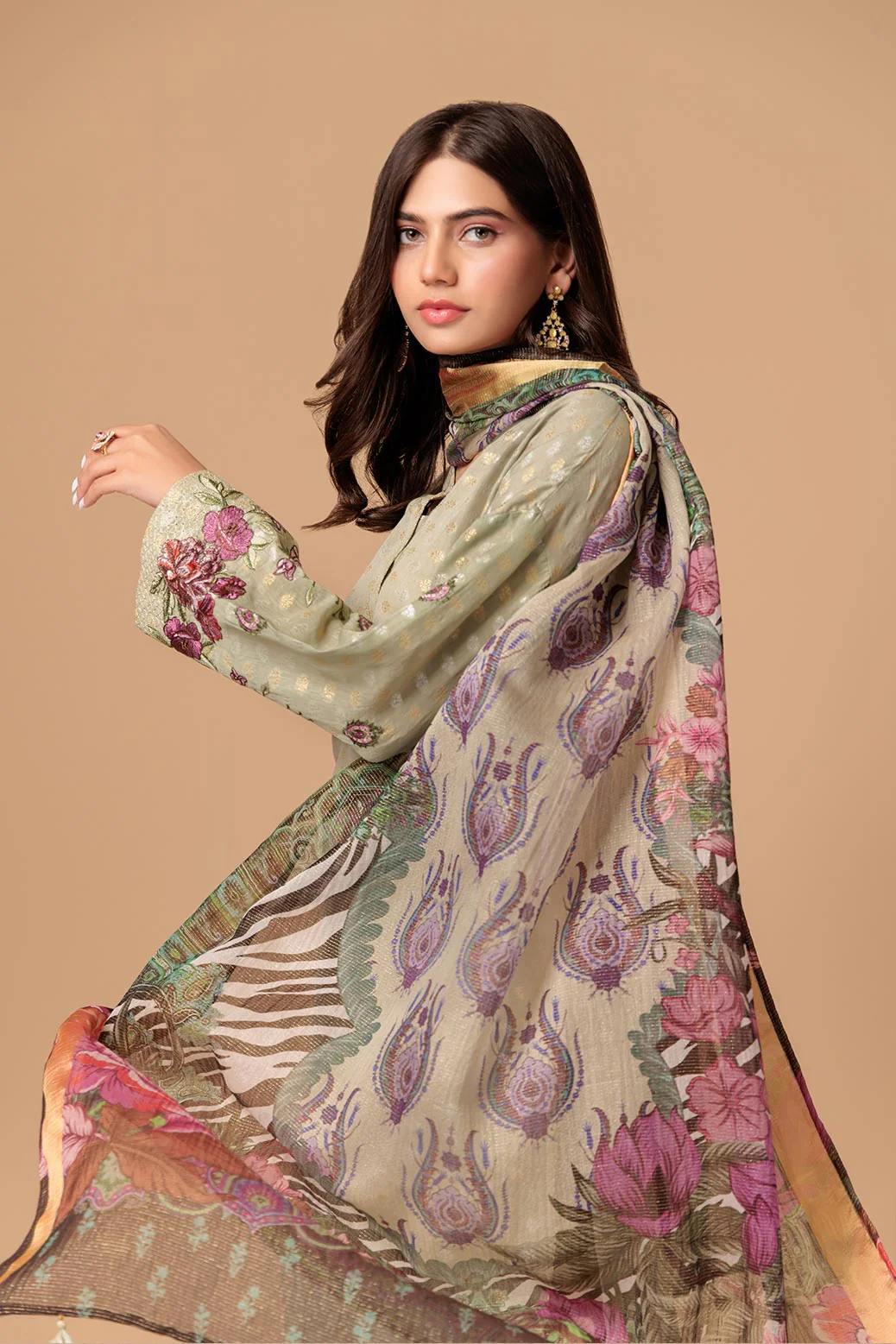 GREEN-JACQUARD-3 PIECE (SRS233P69) - Image 3