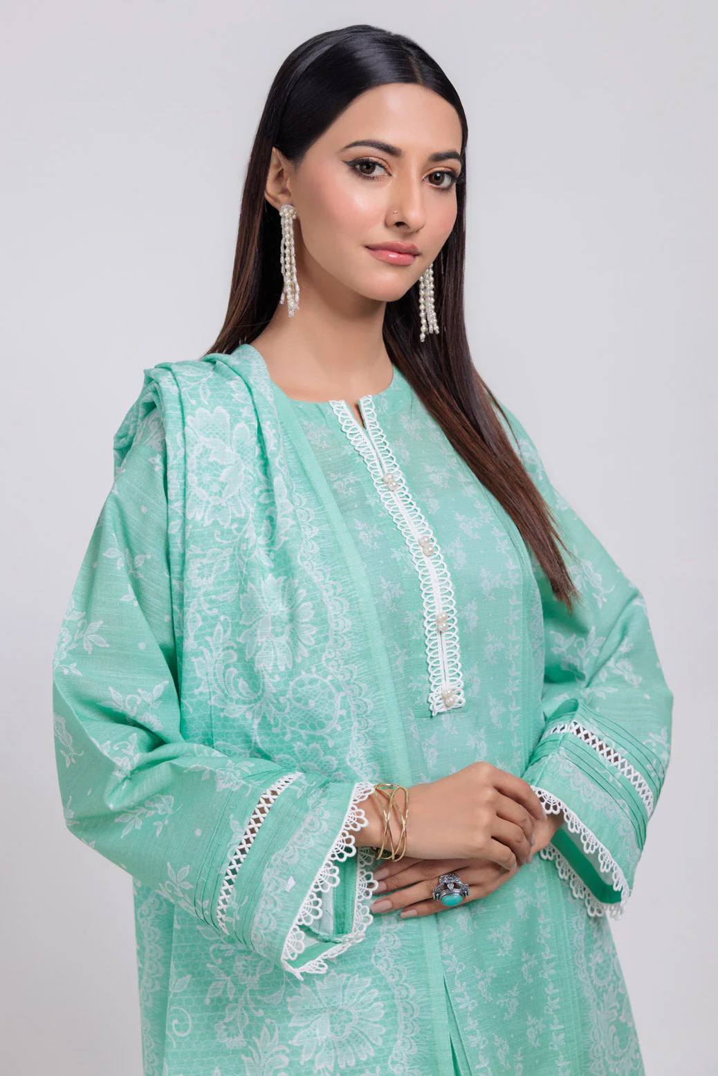 GREEN-KHADDAR-3 PIECE (WS1243P05) - Image 3