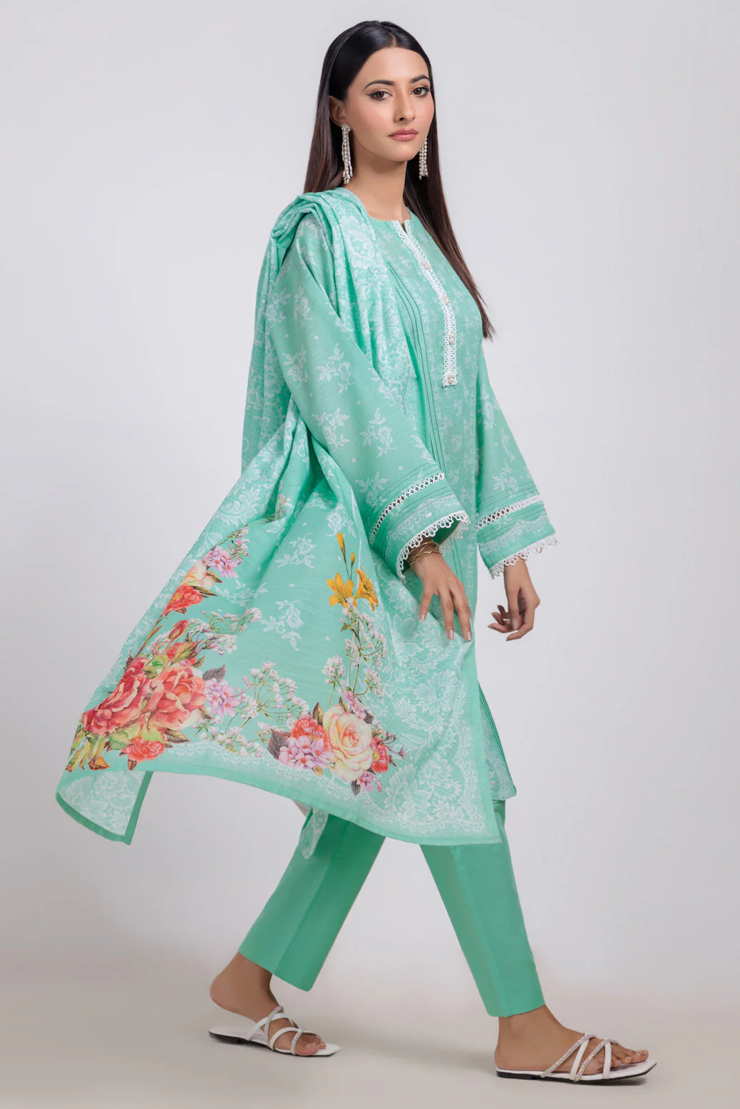 GREEN-KHADDAR-3 PIECE (WS1243P05) - Image 4
