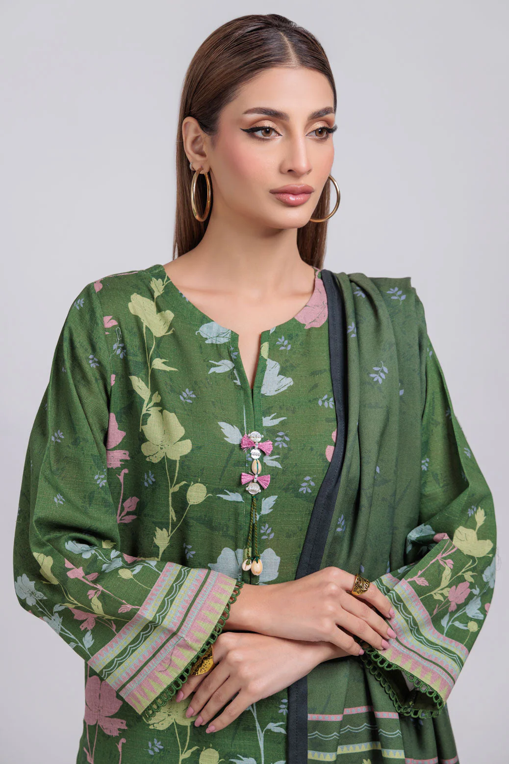 GREEN-KHADDAR-3 PIECE (WS1243P08) - Image 2