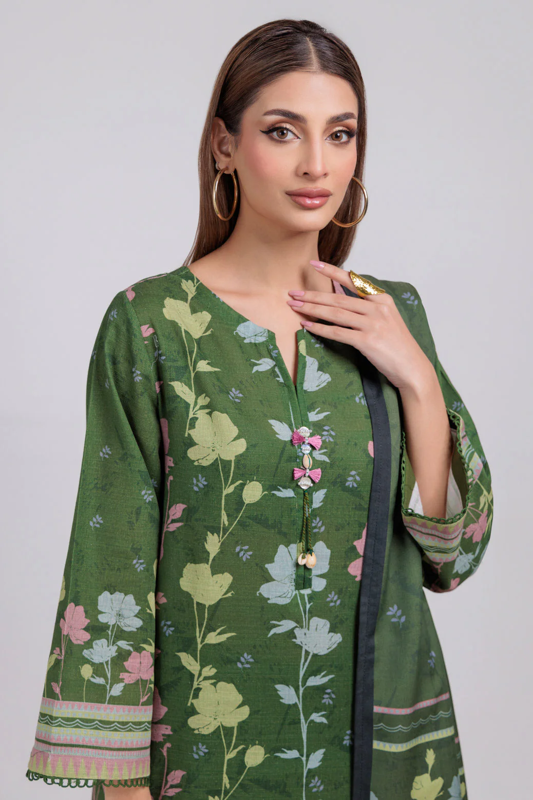 GREEN-KHADDAR-3 PIECE (WS1243P08) - Image 3