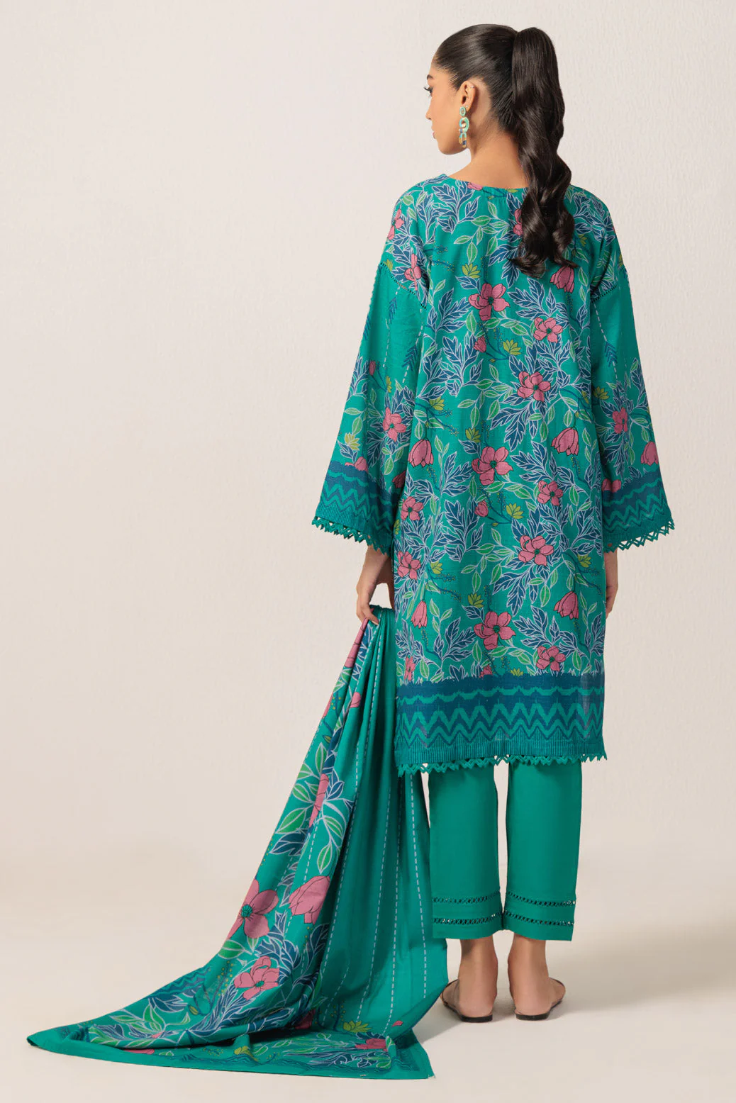 GREEN-KHADDAR-3 PIECE (WS1243P09) - Image 2