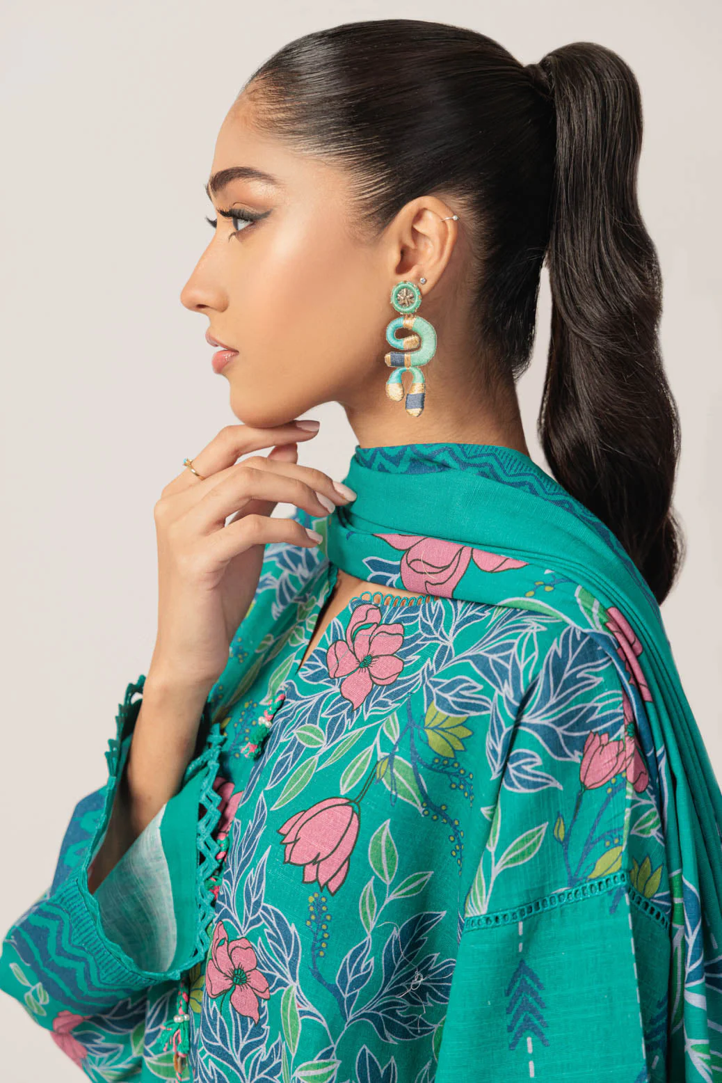 GREEN-KHADDAR-3 PIECE (WS1243P09) - Image 4