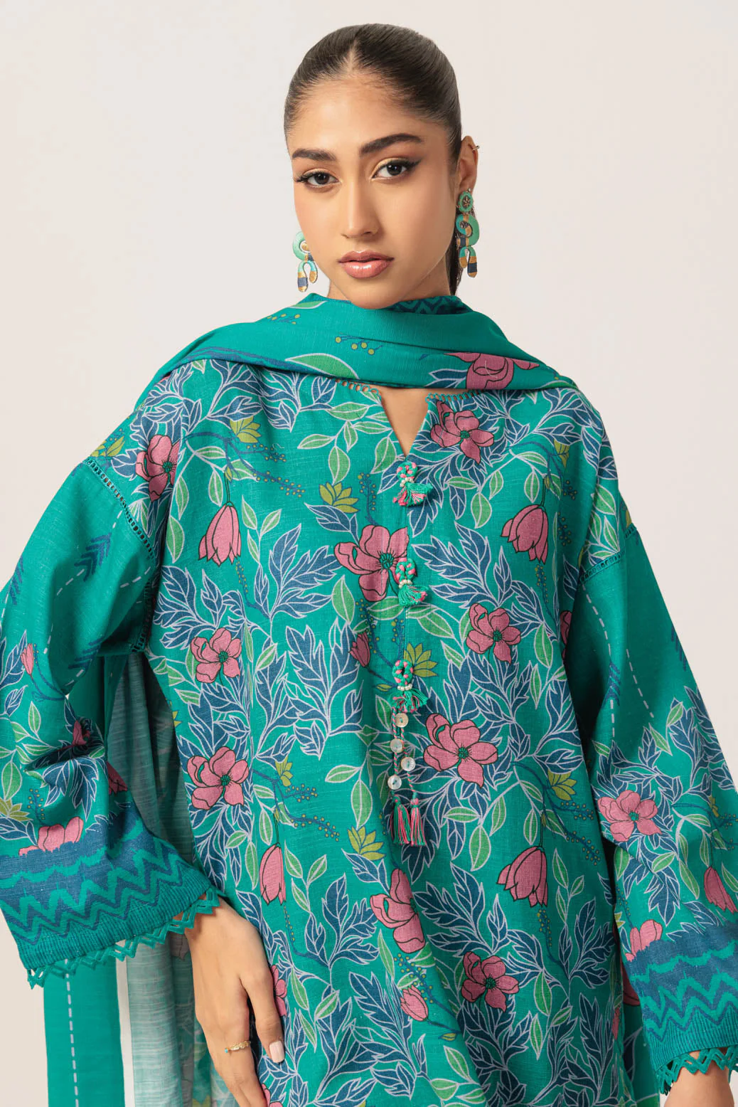 GREEN-KHADDAR-3 PIECE (WS1243P09) - Image 5