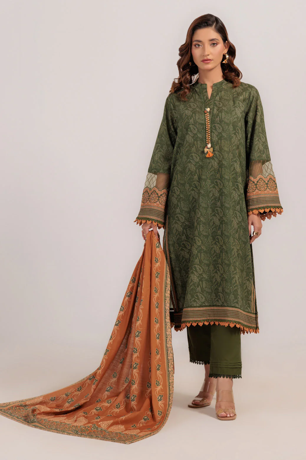 GREEN-KHADDAR-3 PIECE (WS6243P34) - Image 3