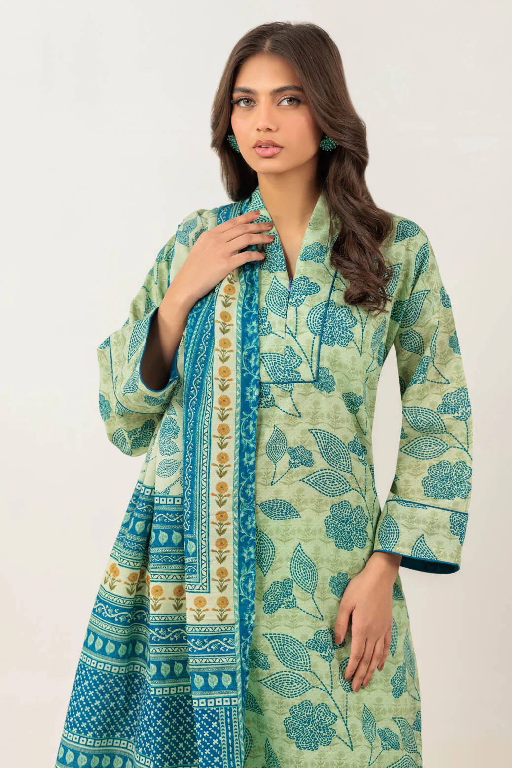GREEN-KHADDAR-3 PIECE (WS6243P87) - Image 2
