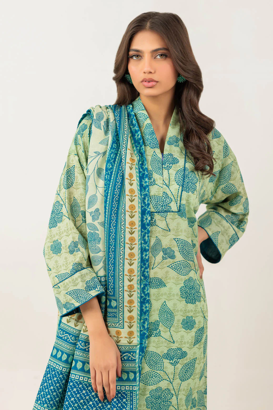 GREEN-KHADDAR-3 PIECE (WS6243P87) - Image 3