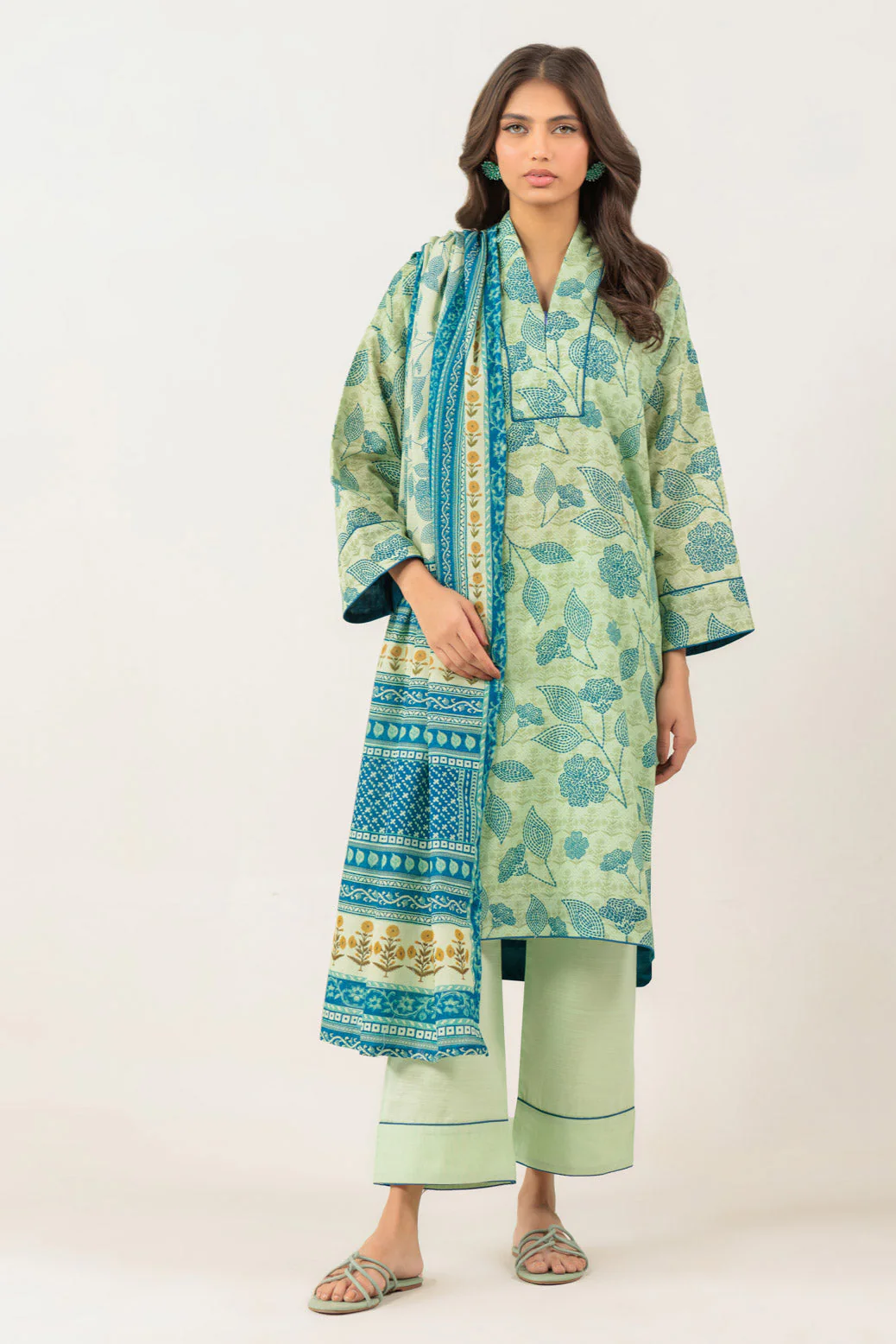 GREEN-KHADDAR-3 PIECE (WS6243P87) - Image 4