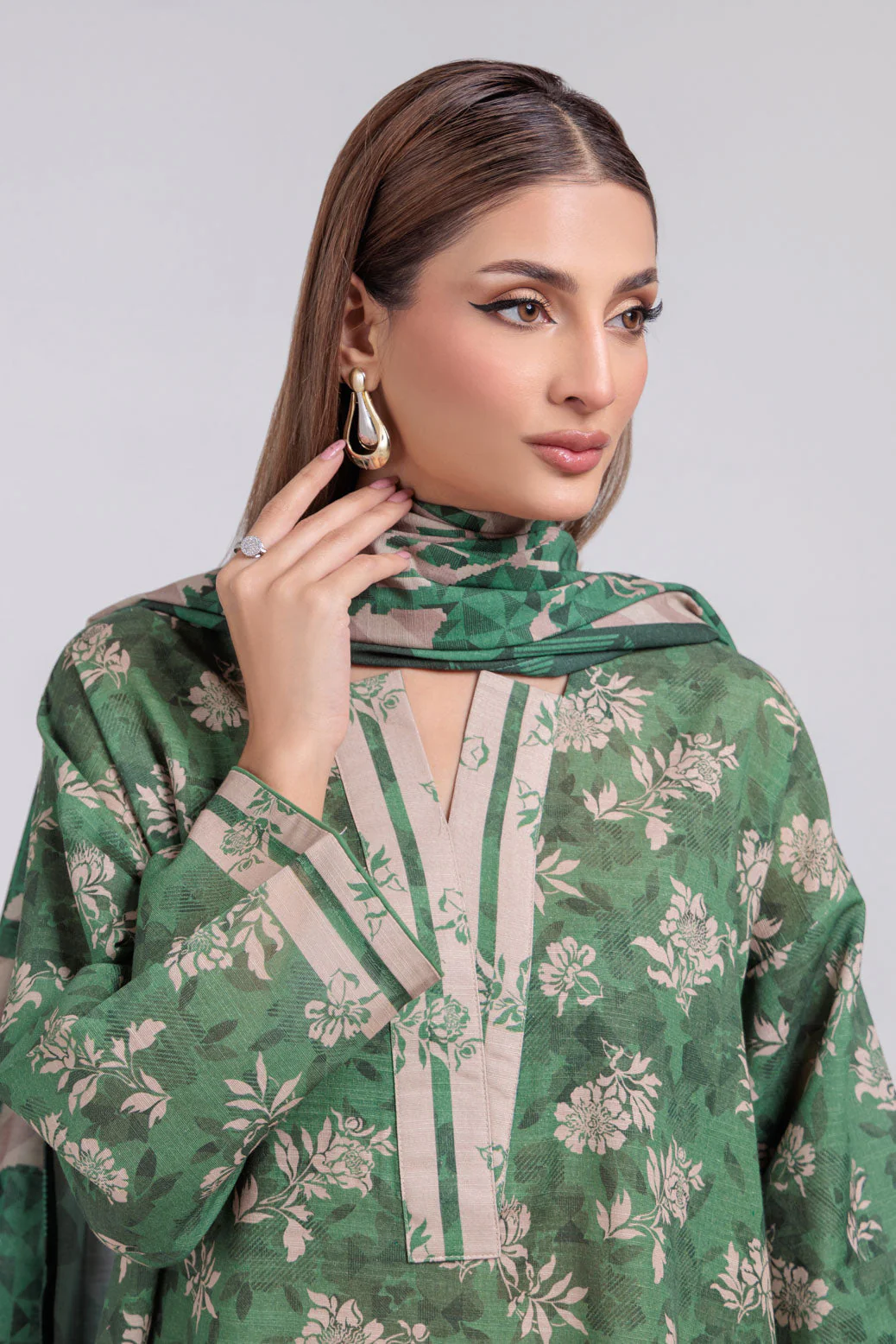 GREEN-KHADDAR-3 PIECE (WS6243P90) - Image 2