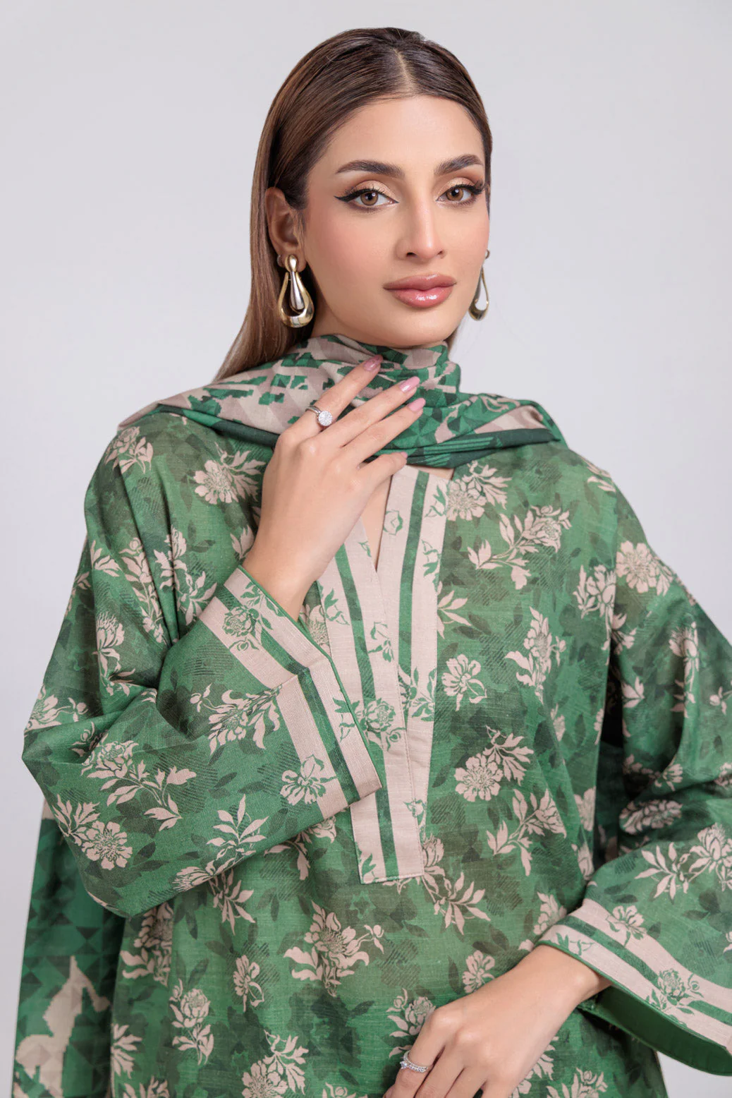 GREEN-KHADDAR-3 PIECE (WS6243P90) - Image 3