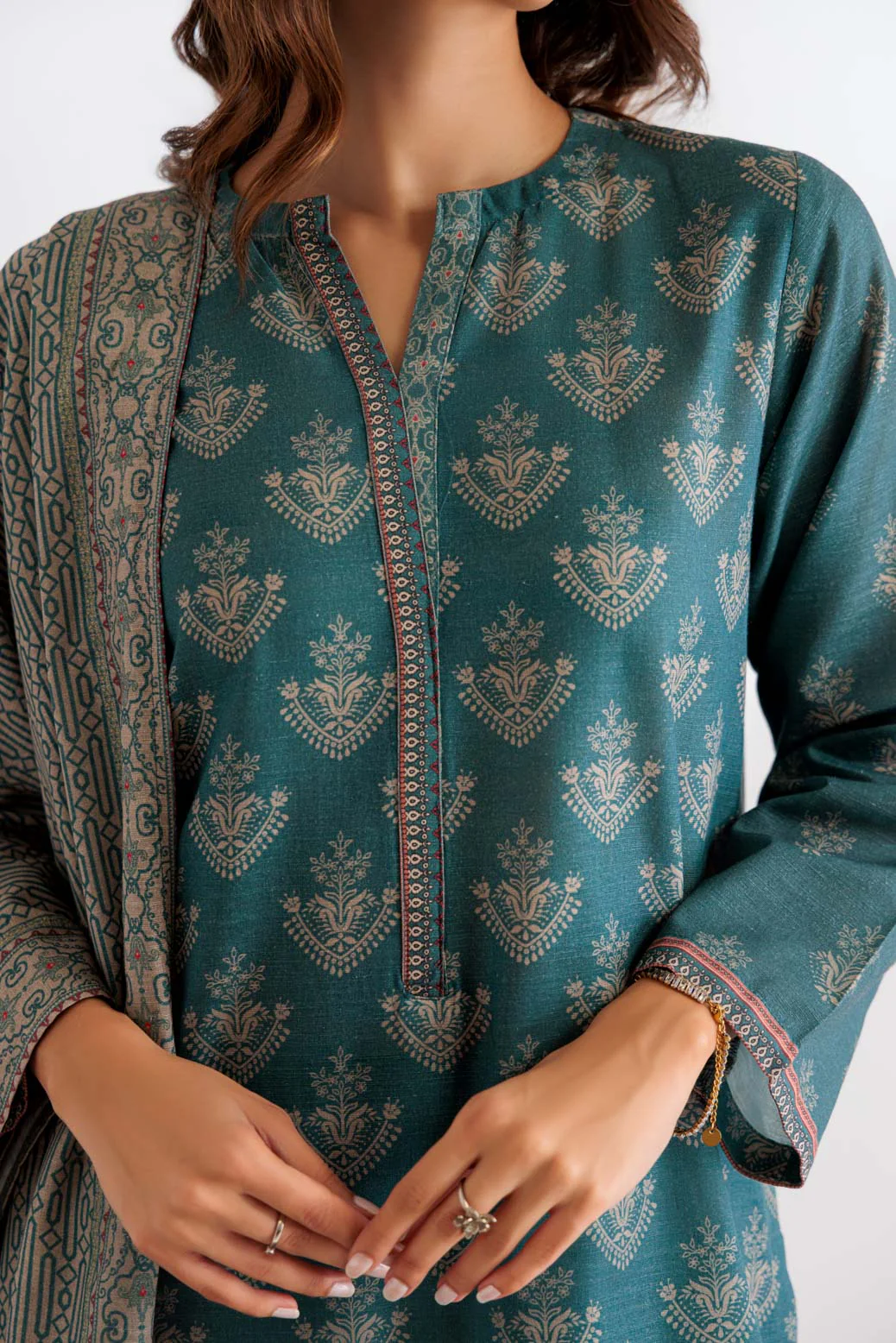 GREEN-KHADDAR-3 PIECE (WS7243P01) - Image 2