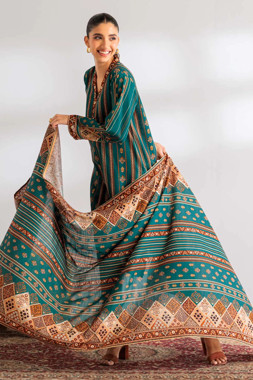 GREEN-KHADDAR-3 PIECE (WS7243P03) - Image 3