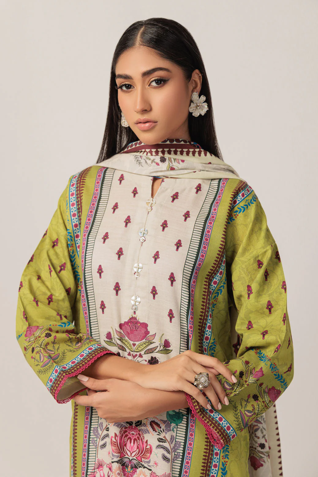 GREEN-KHADDAR-3 PIECE (WS7243P39) - Image 4