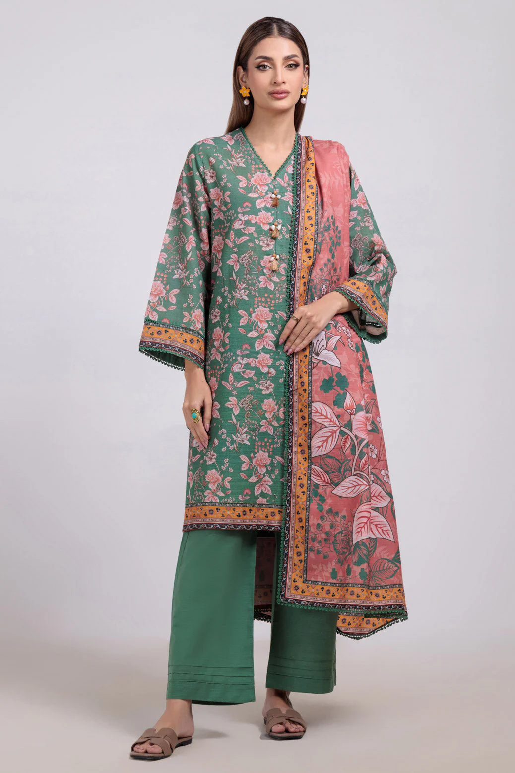 GREEN-KHADDAR-3 PIECE (WS7243P43) - Image 4