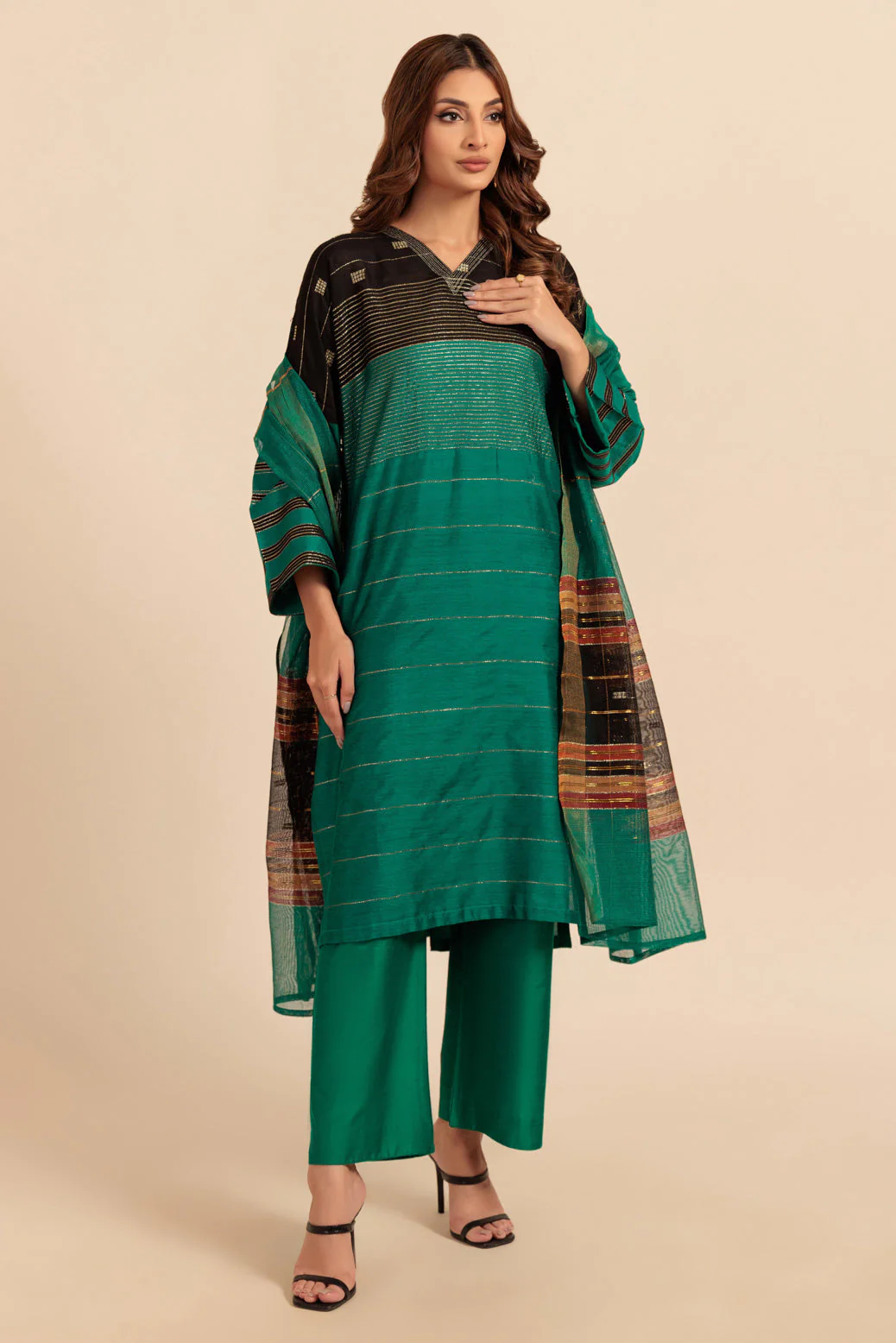GREEN-KHADDI-3 PIECE (WS5243P12) - Image 2