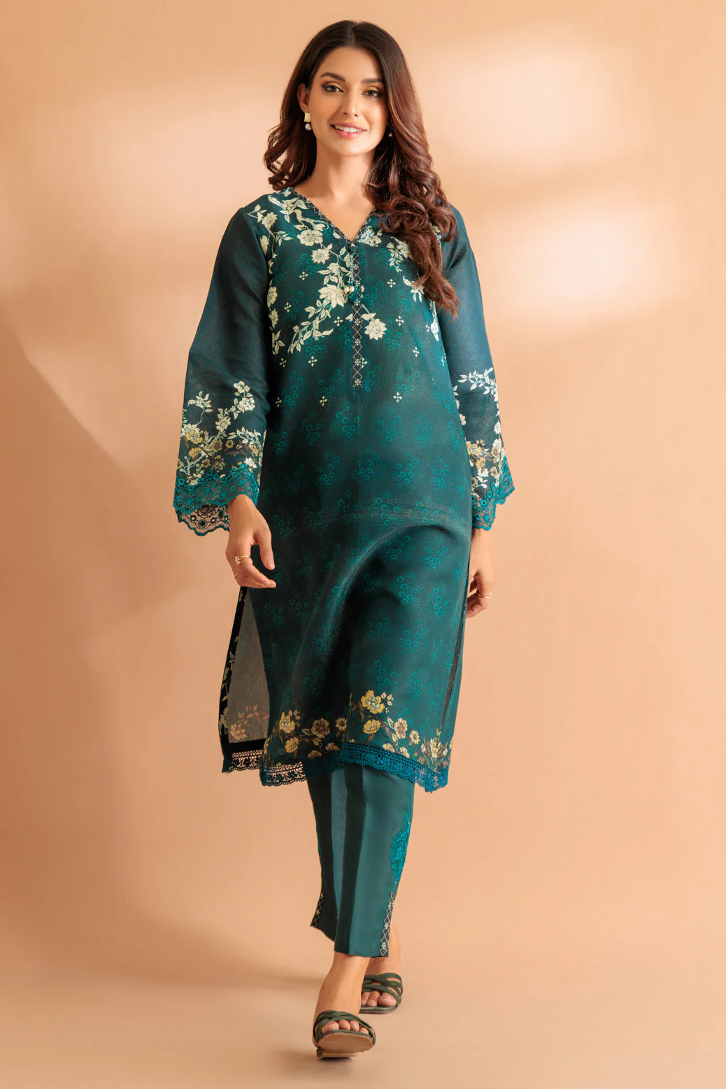 GREEN-SHIMMERY-2 PIECE (SS6242P11) - Image 4