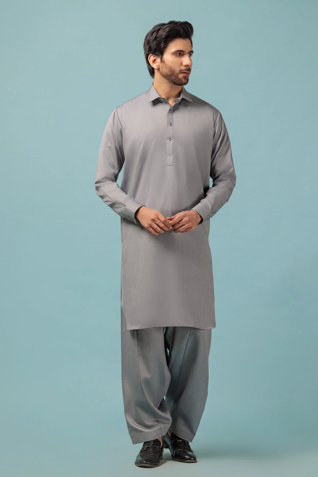 GREY-BLENDED-SHALWAR SUIT - (GSSW23-027) - Image 3