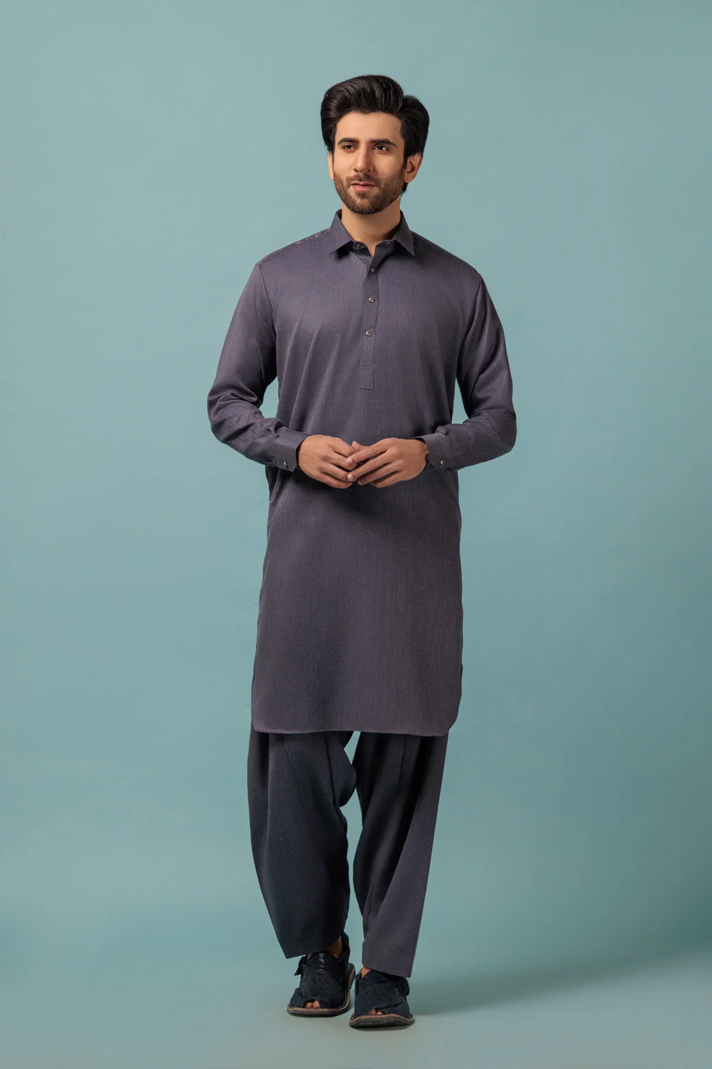 GREY-BLENDED-SHALWAR SUIT - (GSSW23-029) - Image 4