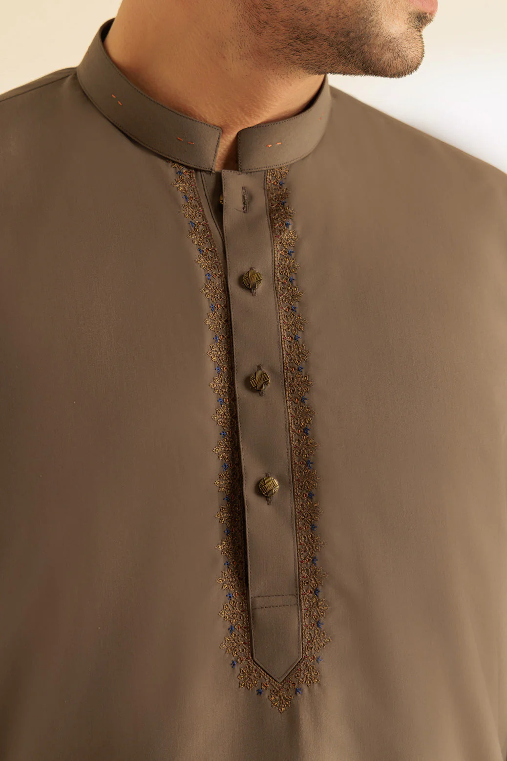 GREY-COTTON-KURTA SHALWAR - (KSRS24-038) - Image 4
