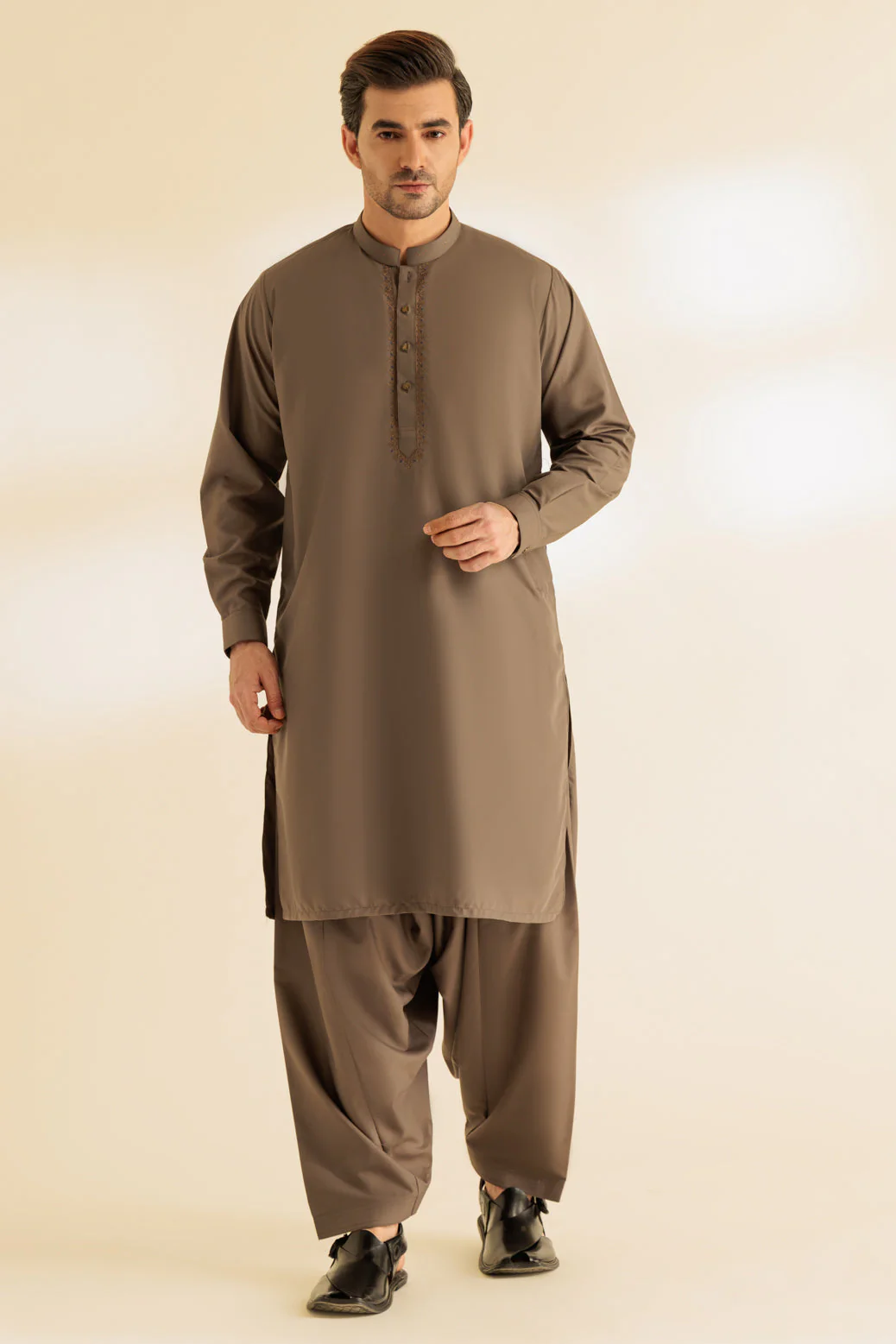 GREY-COTTON-KURTA SHALWAR - (KSRS24-038) - Image 5