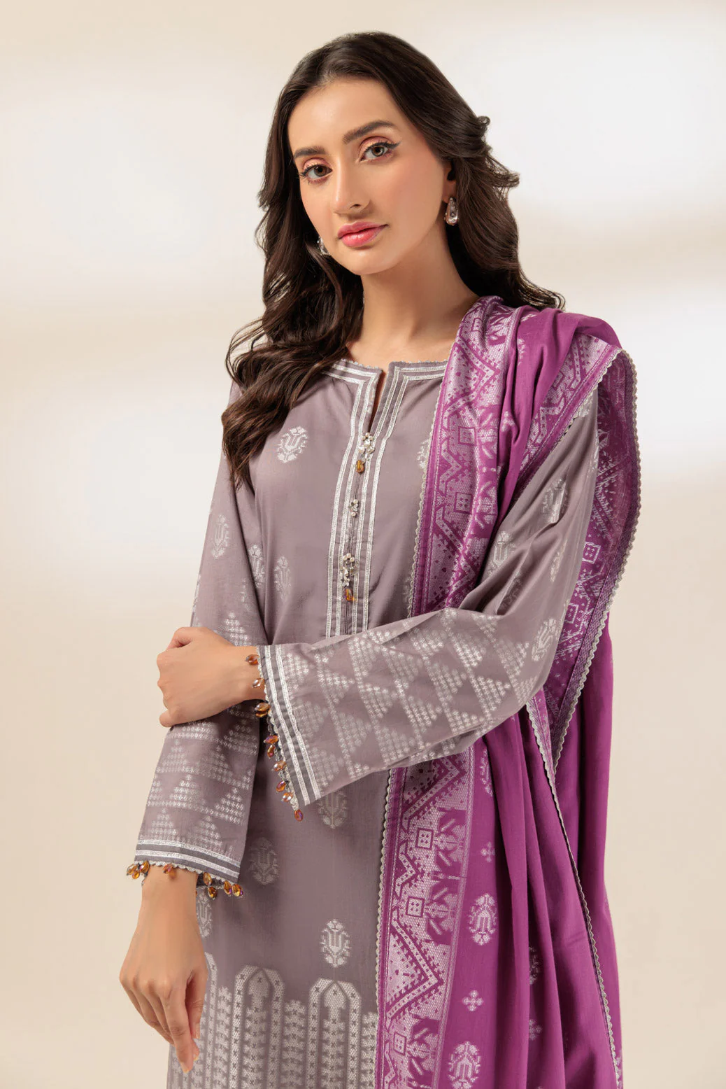 GREY-JACQUARD-3 PIECE (BJ2243P01) - Image 4