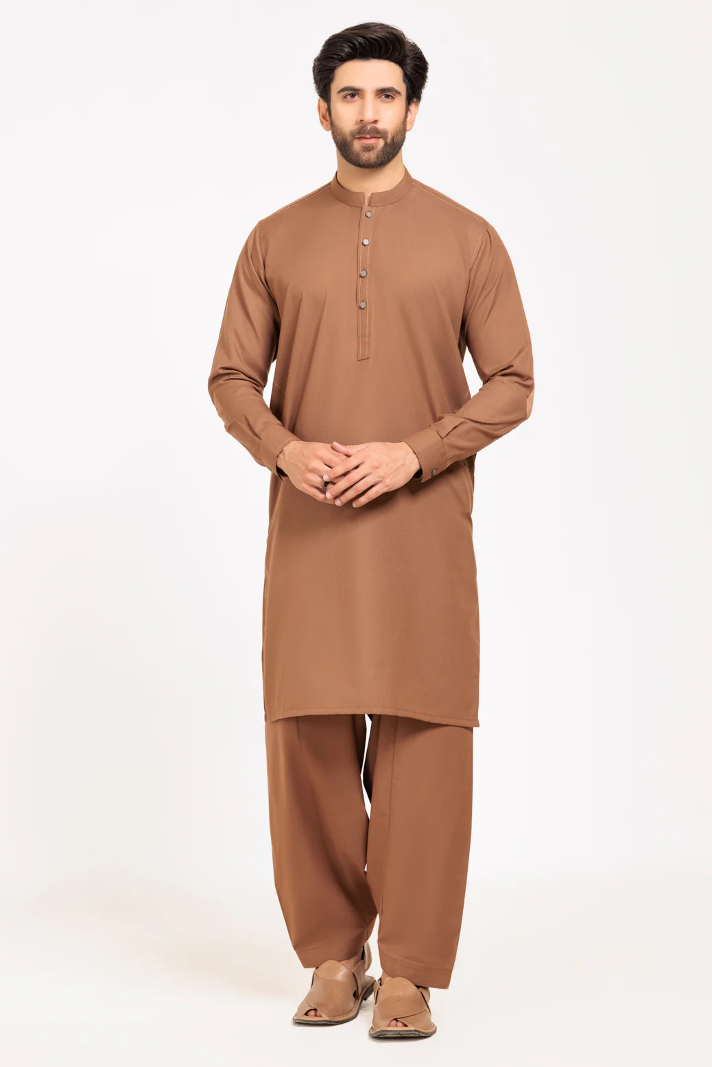 M-BROWN-BLENDED-SHALWAR SUIT - (GSBW24-013) - Image 3