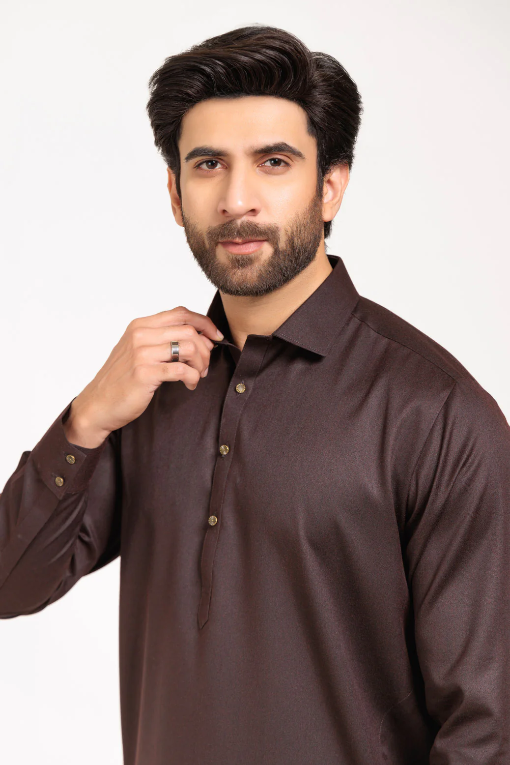 D-BROWN-BLENDED-SHALWAR SUIT - (GSSW24-023) - Image 4