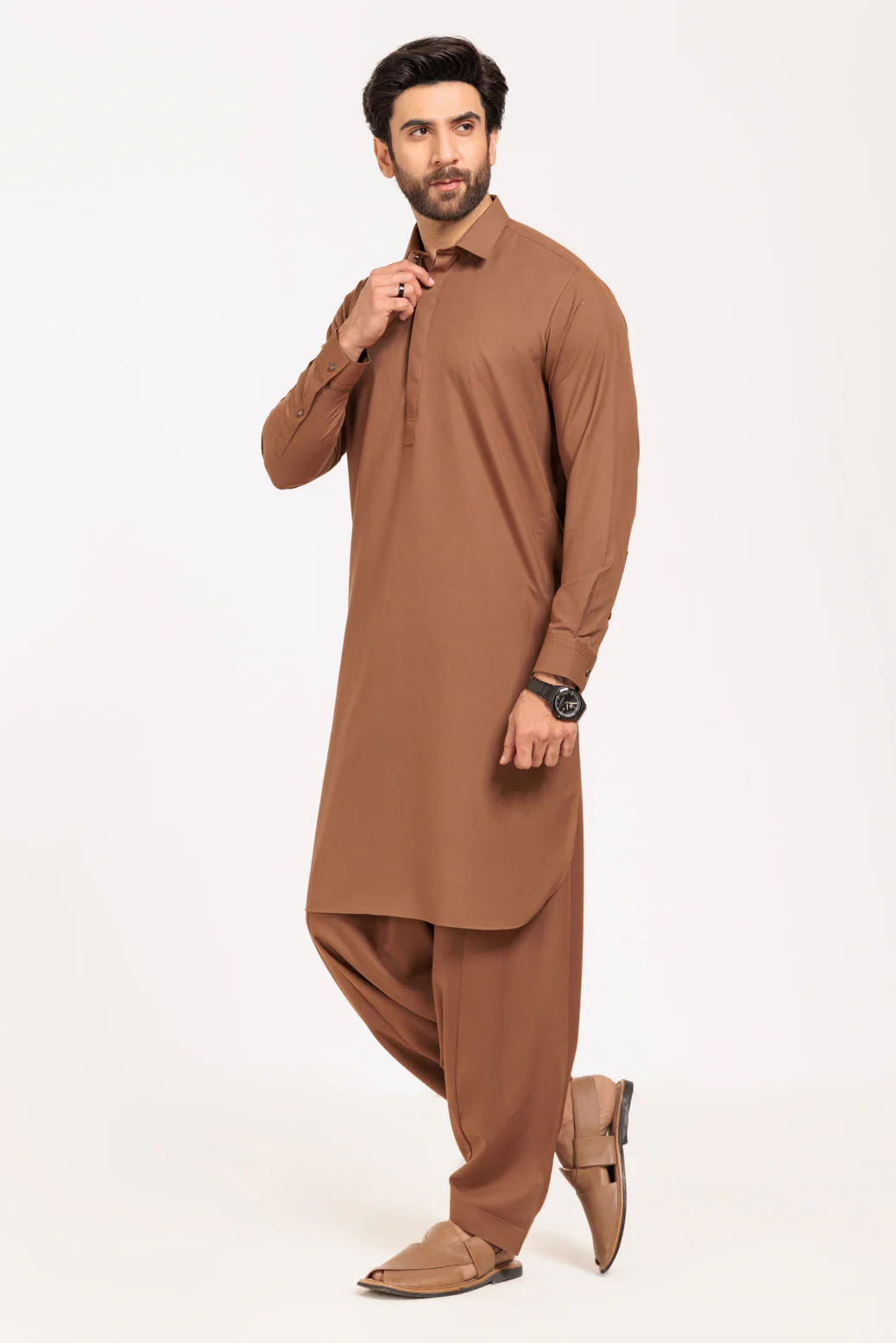 M-BROWN-BLENDED-SHALWAR SUIT - (GSSW24-028) - Image 3