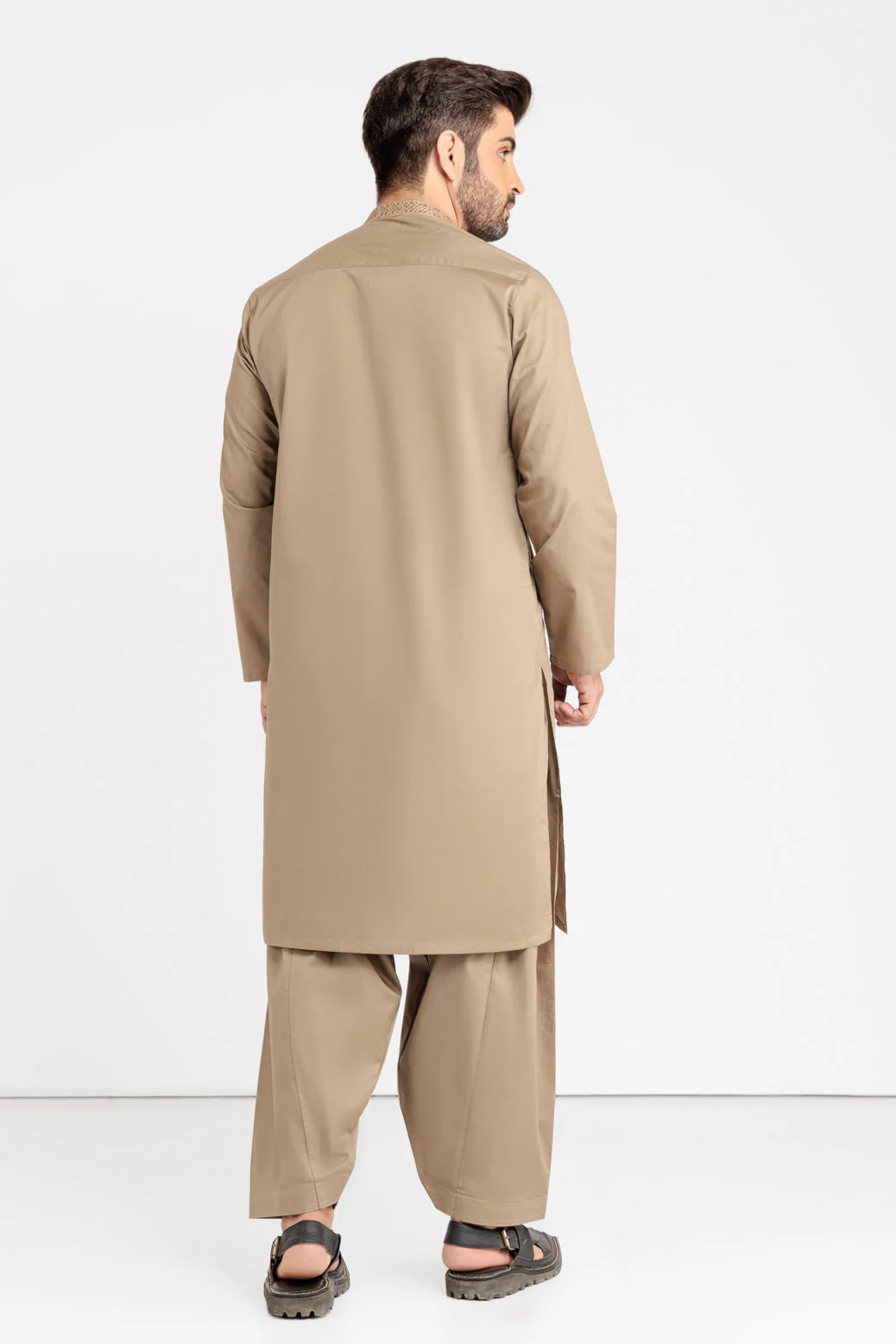 H-GREEN-BLENDED-KURTA SHALWAR (KSRS23-006) - Image 4