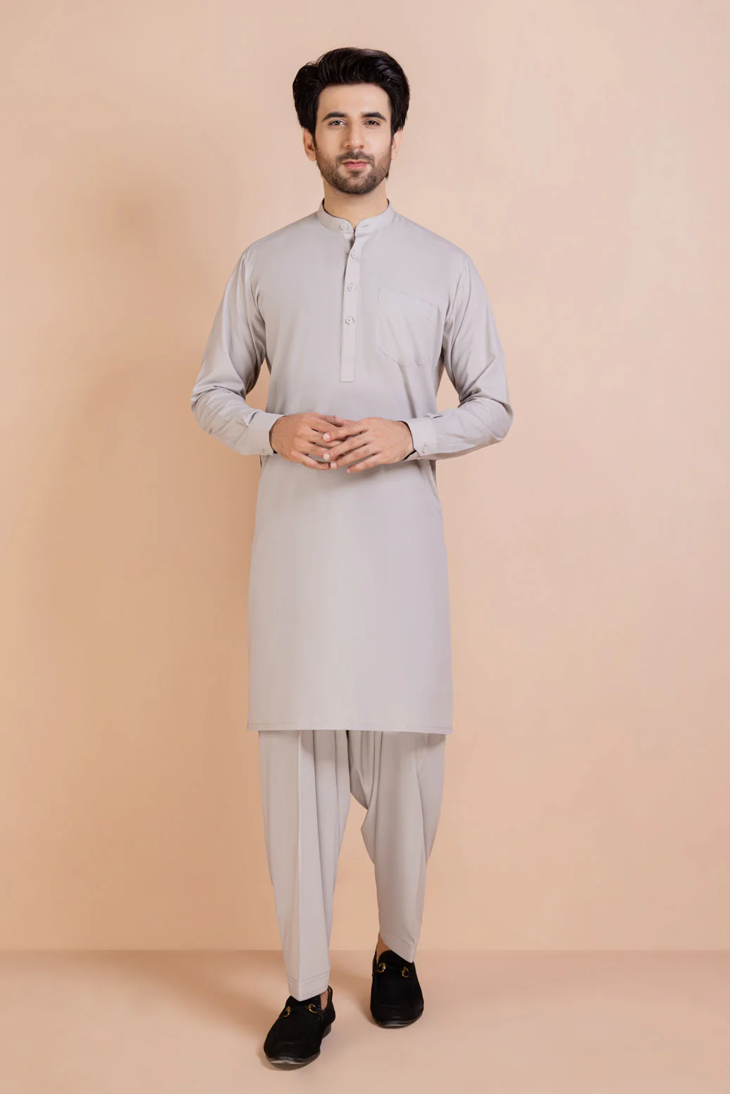 HARBOR GRAY-BLENDED-SHALWAR SUIT (GSBB22-004) - Image 3
