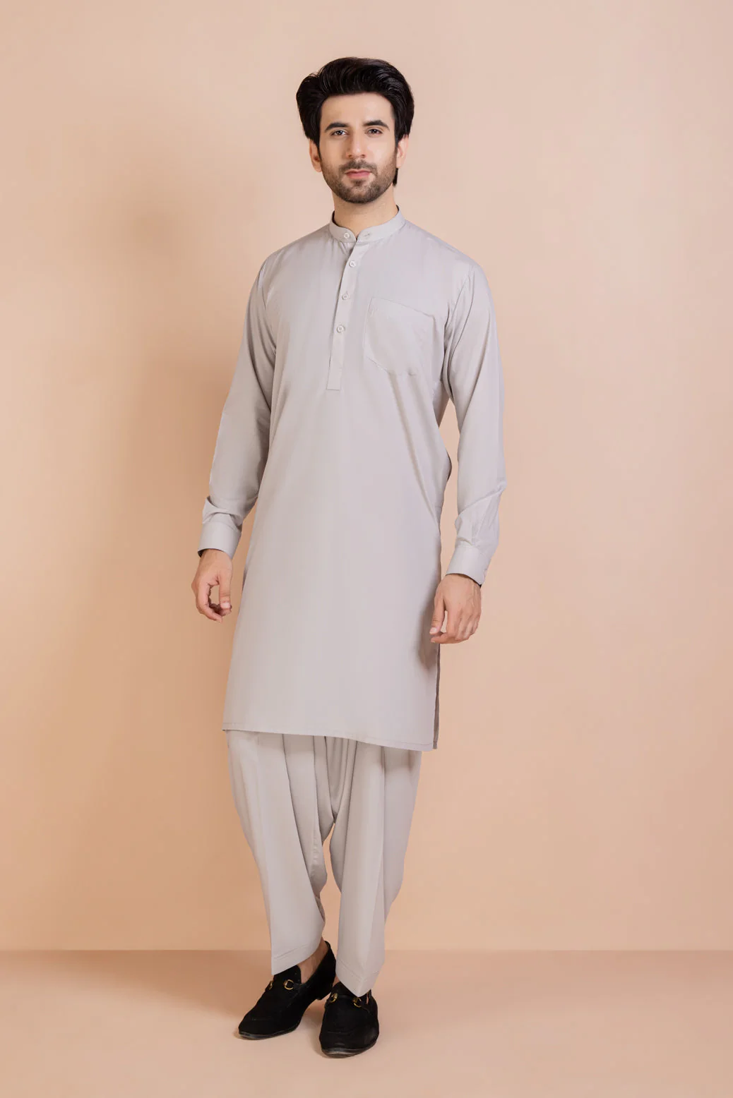 HARBOR GRAY-BLENDED-SHALWAR SUIT (GSBB22-004) - Image 4