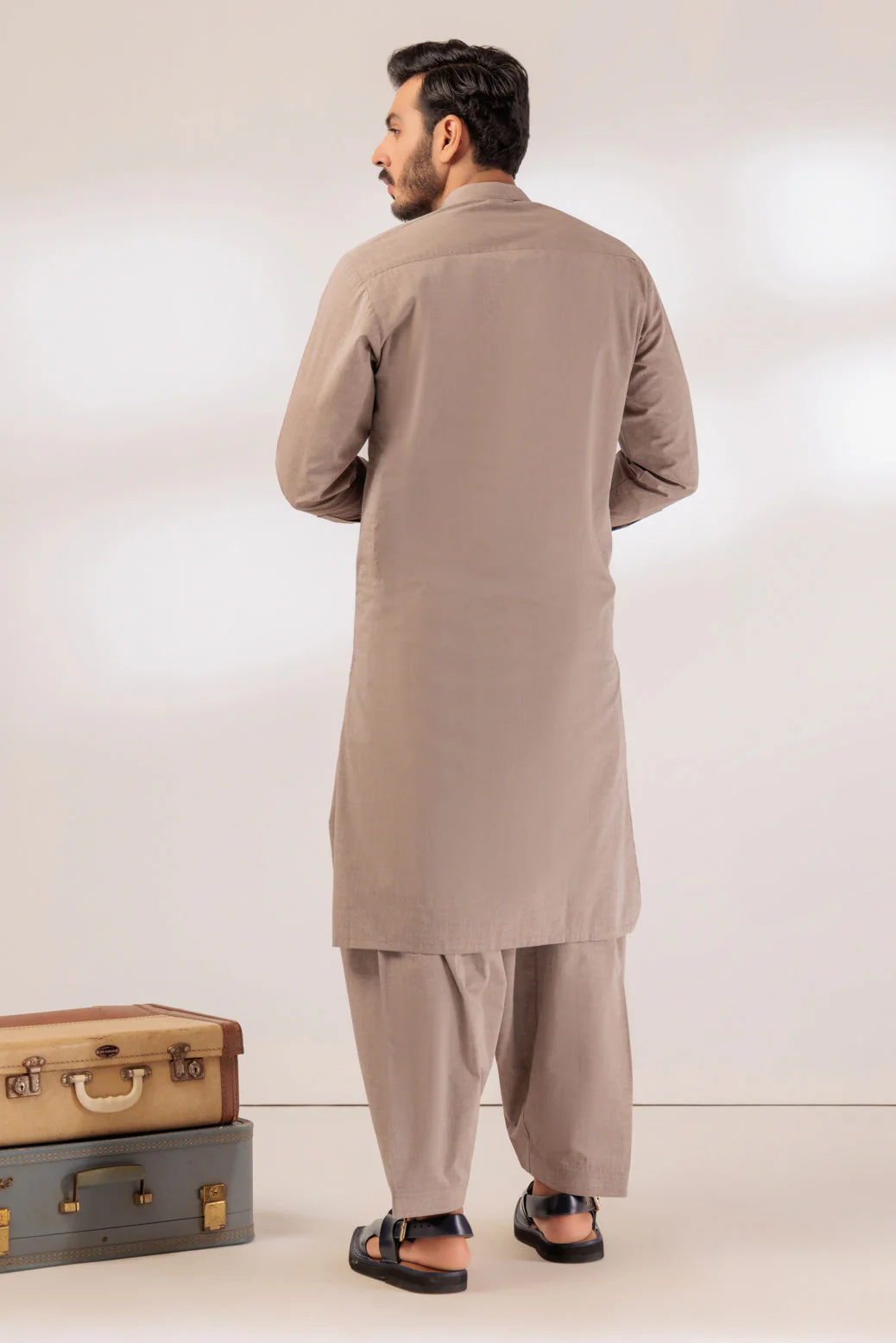 HAZEL-YARN DYED-KURTA SHALWAR - (KSRR24-014) - Image 2