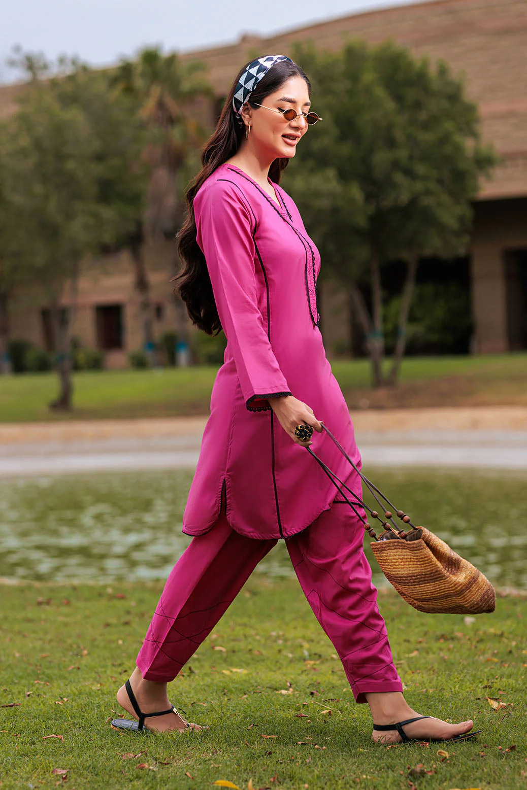 HOT-PINK-CAMBRIC-2 PIECE (BSRS232P04) - Image 2
