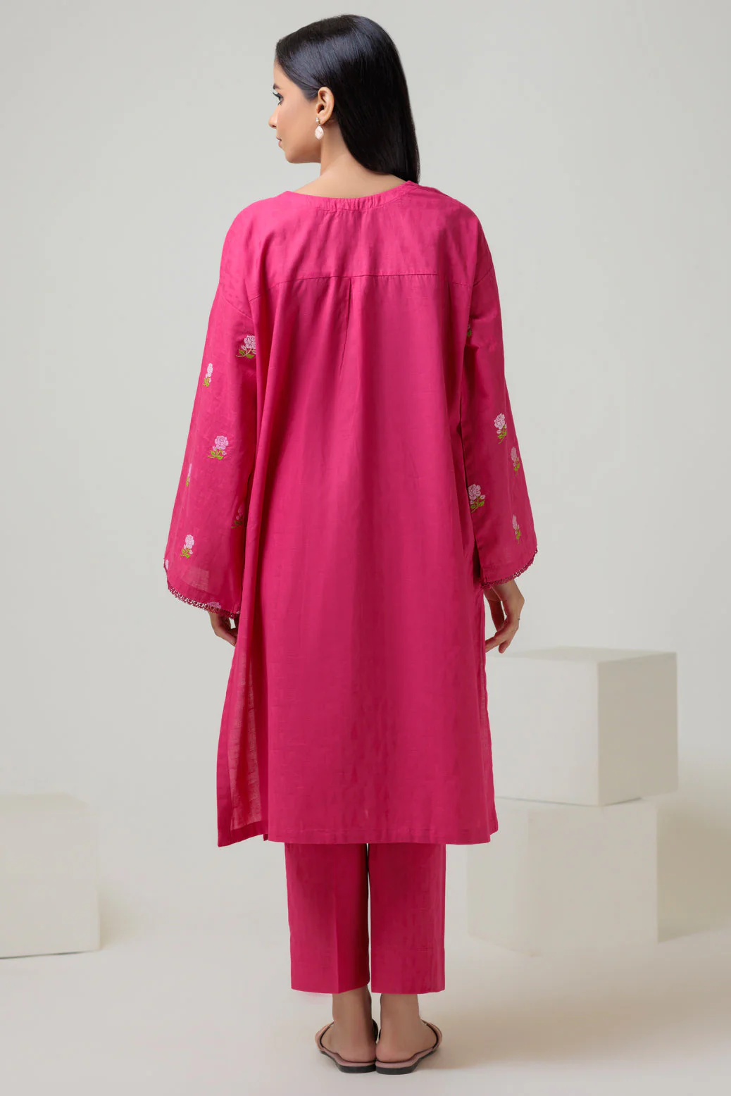 HOT-PINK-JACQUARD-2 PIECE (BSAS232P27) - Image 4
