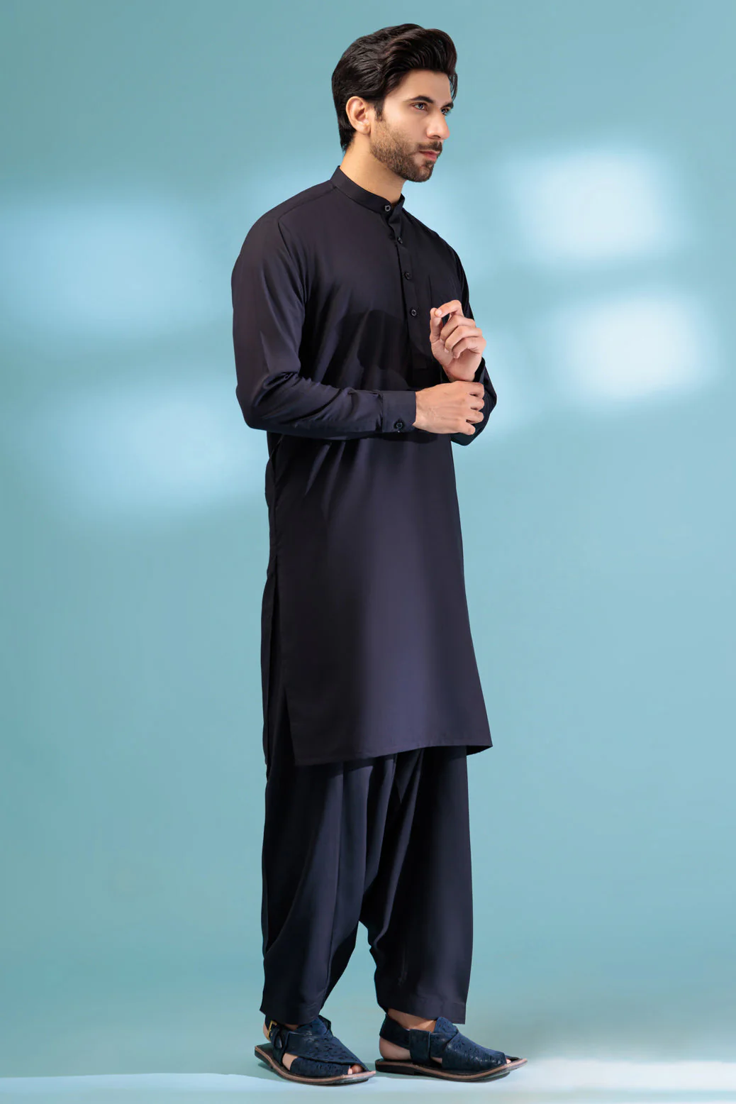 ICE-GREY-BLENDED-SHALWAR SUIT - (GSBS23-027) - Image 2