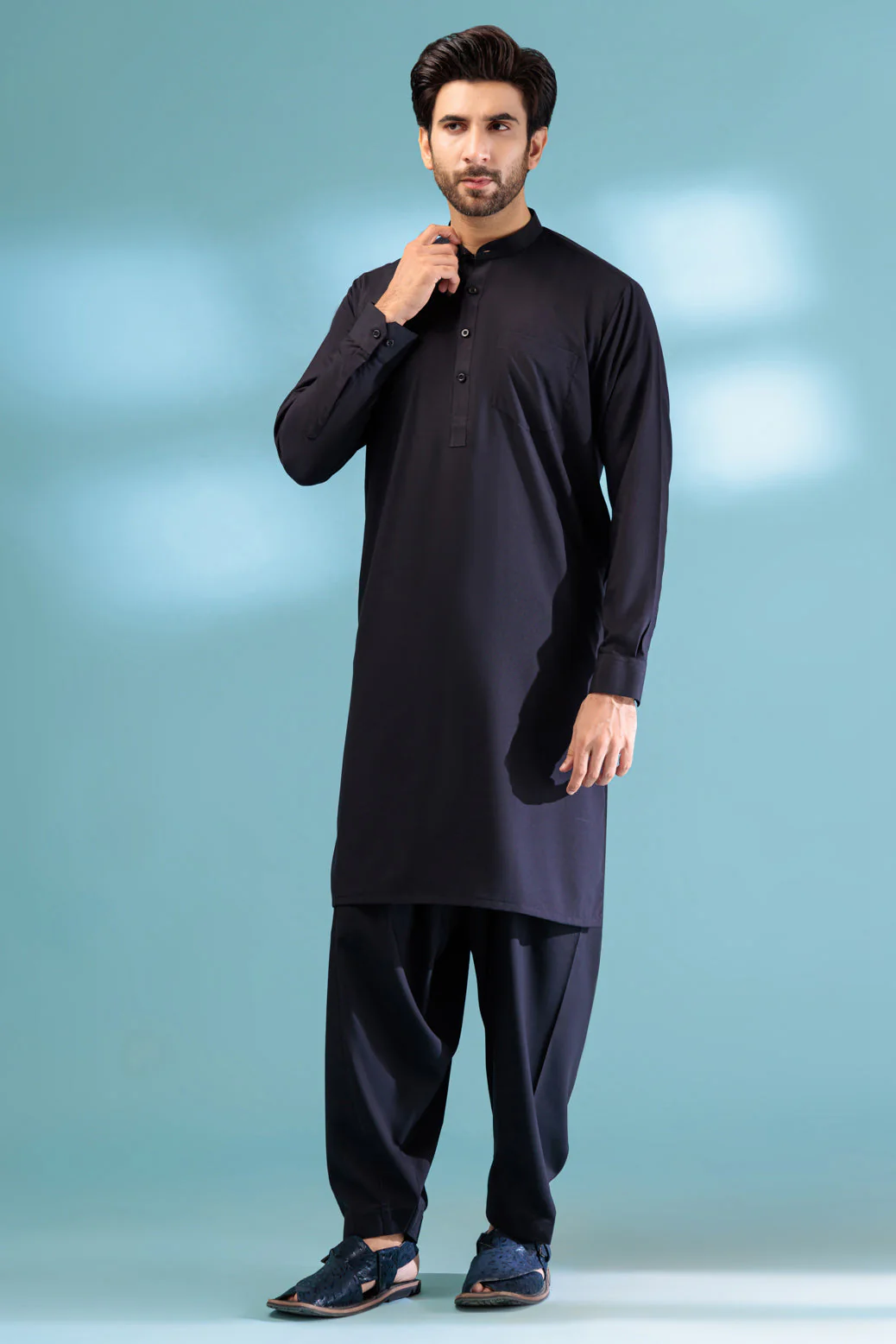 ICE-GREY-BLENDED-SHALWAR SUIT - (GSBS23-027) - Image 4