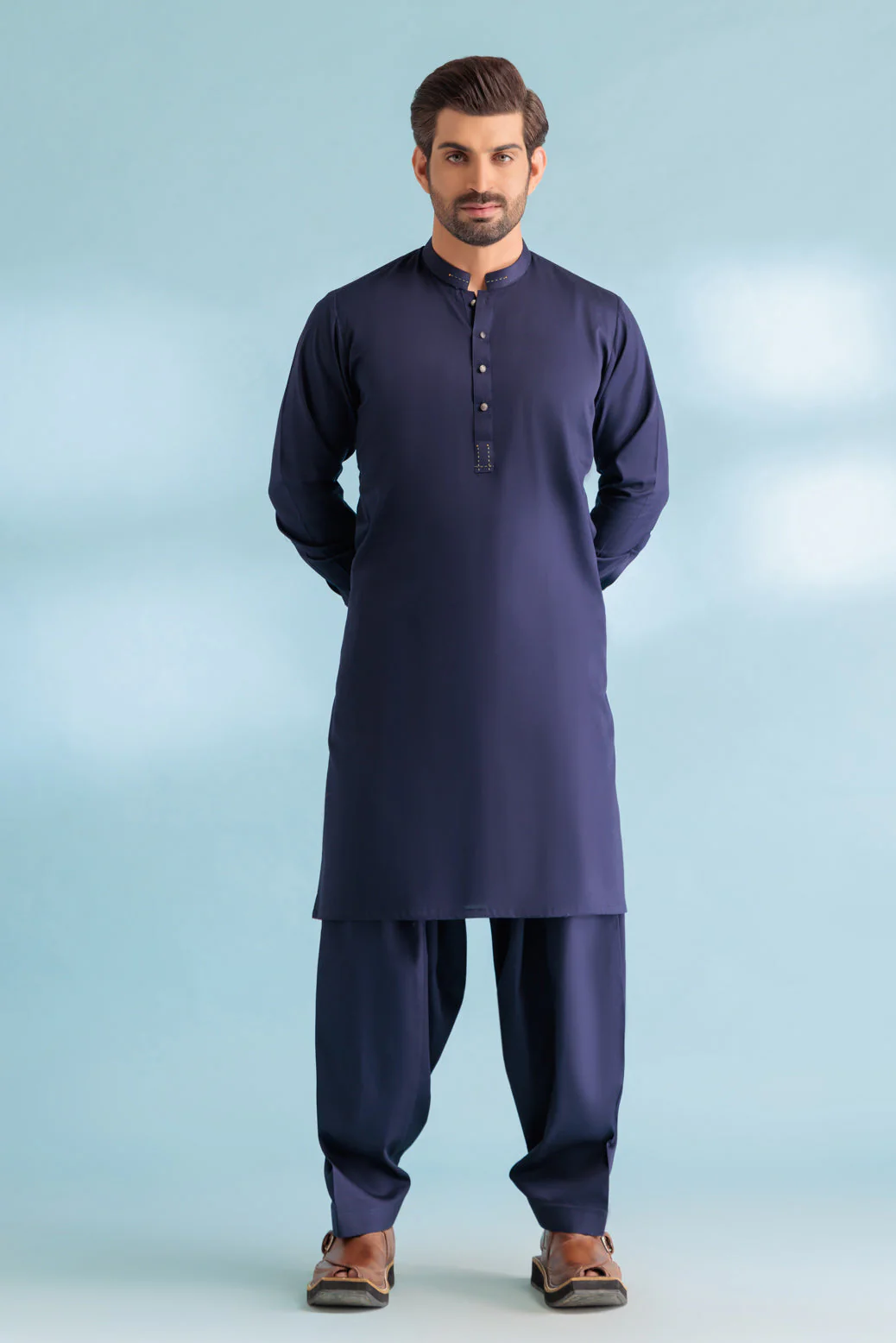 INT-BLUE-COTTON-KURTA SHALWAR - (KSRW23-025) - Image 4