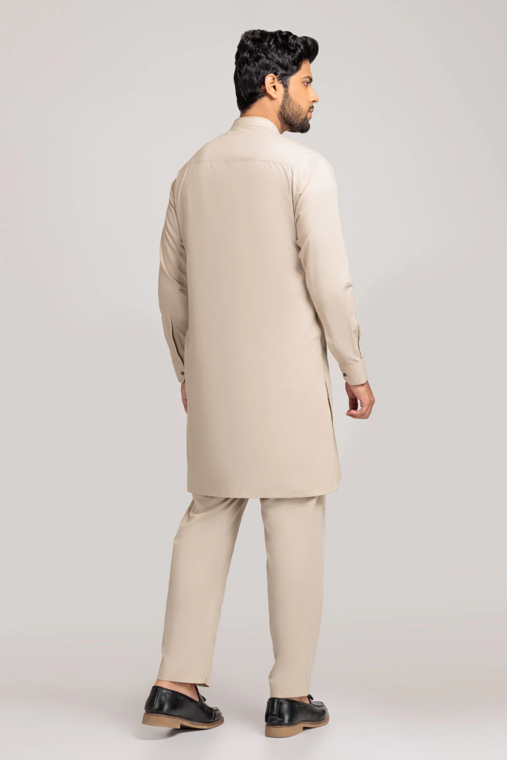 IVORY-BLENDED-KURTA PAJAMA TROUSER (KSS23-012) - Image 4